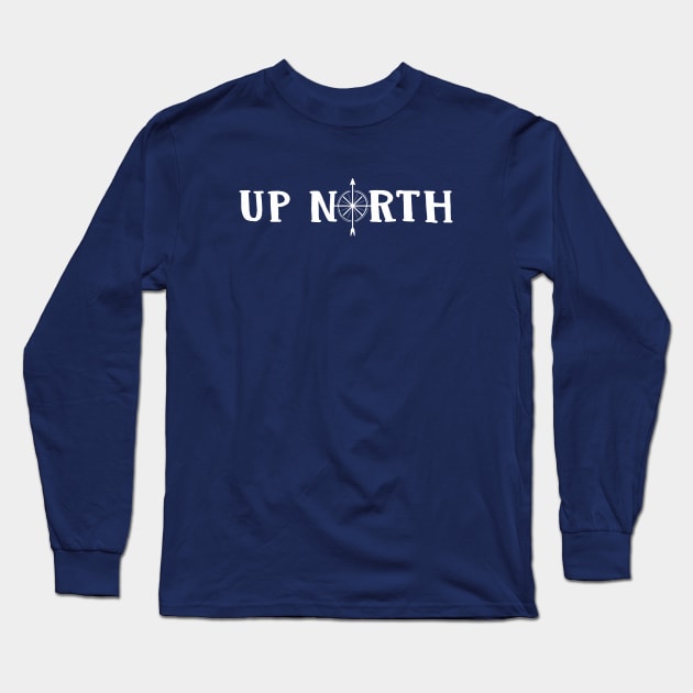 Up North Compass Long Sleeve T-Shirt by GreatLakesLocals
